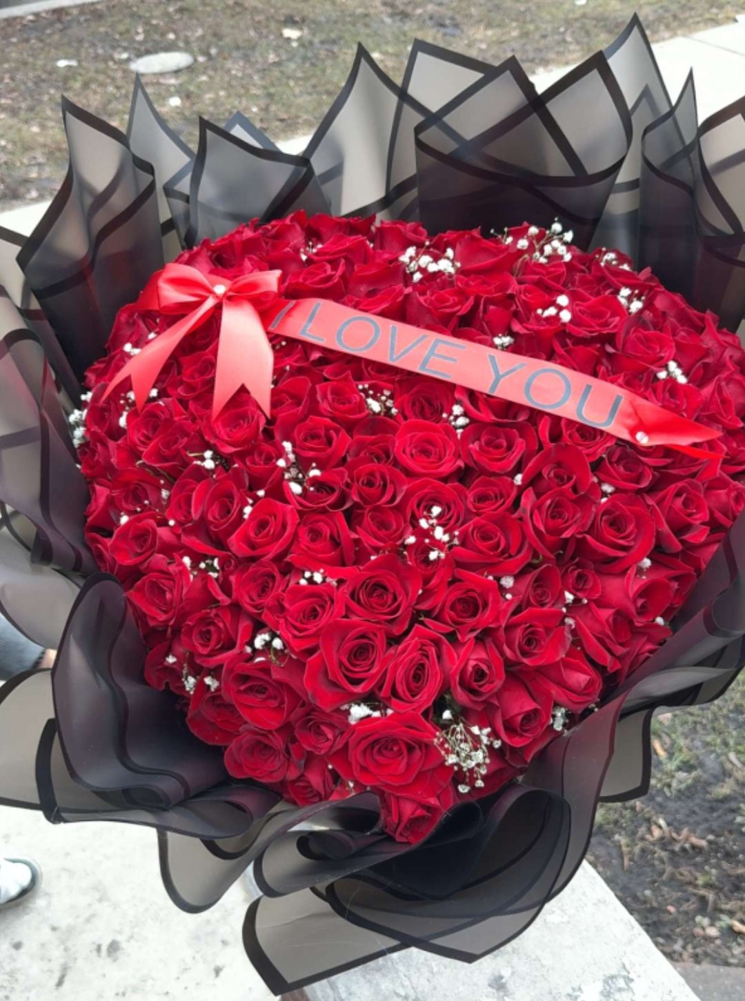 Luxury 150 Rose Heart Arrangement – Custom Love Bouquet